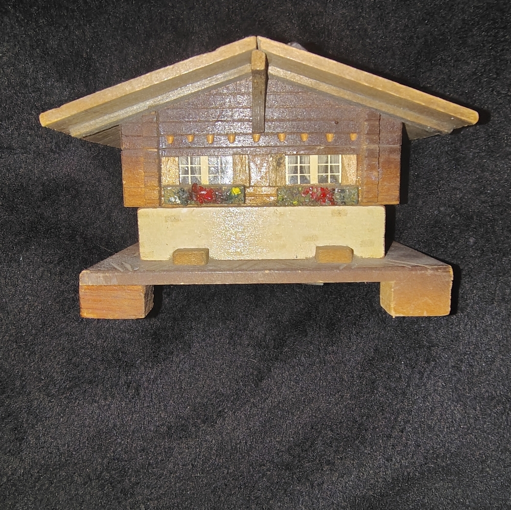 Vintage Reuge Swiss Musical Movement Cabin Music Box